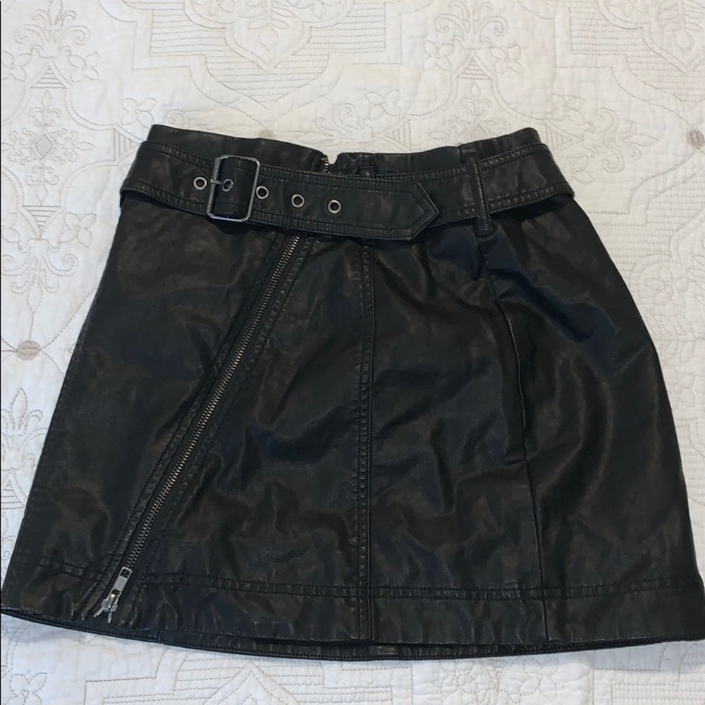 Free people leather skirt